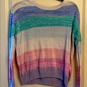 Splendid rainbow ombré cotton sweater